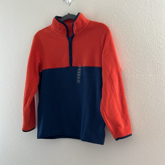 Uniqlo Color Block Half-Zip fleece Pullover boys 12Y NWT - Picture 1 of 9